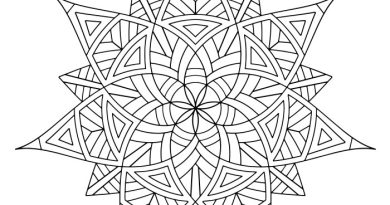 Geometric coloring book pages