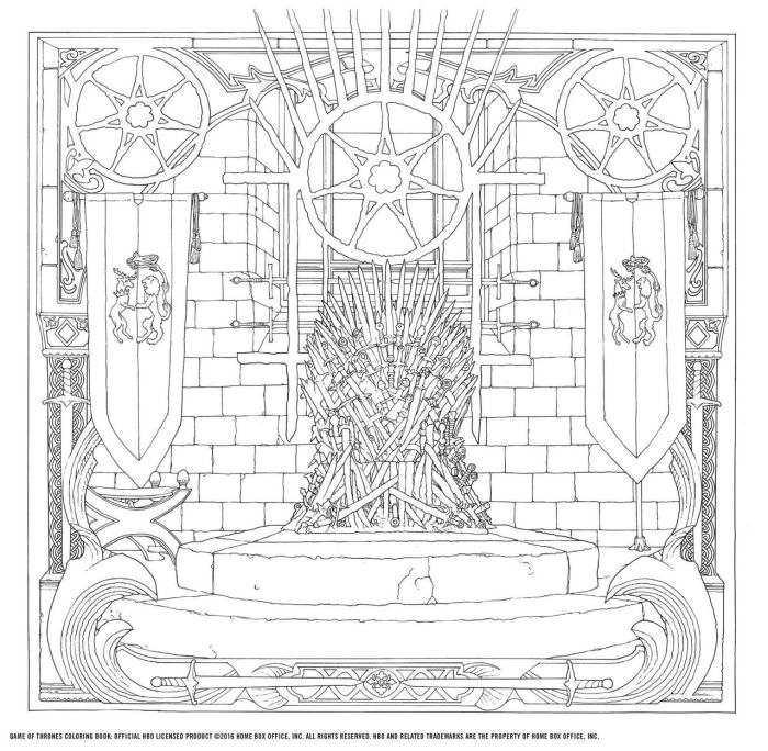 Game of thrones coloring book